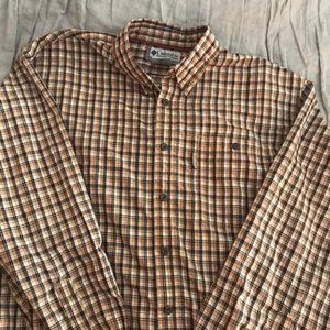 Columbia Vertex Men's Plaid Button Down Shirt Large